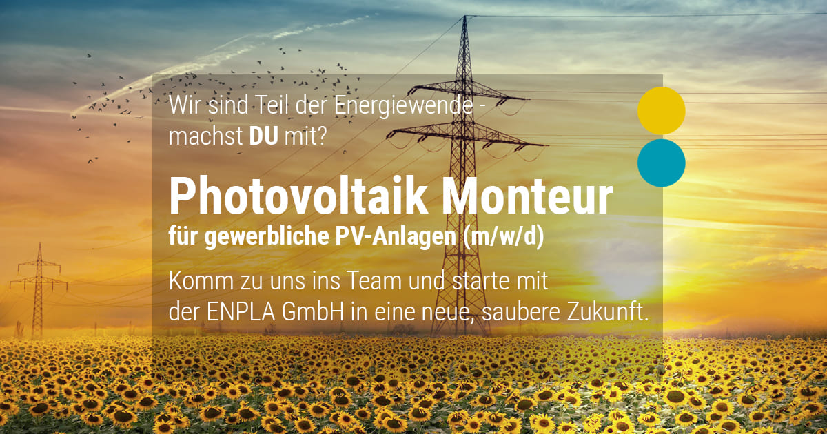 Photovoltaik Monteur für gewerbliche PV-Anlagen (m/w/d)